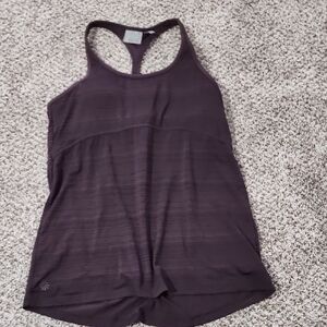 Women's Purple Racerback Tank Top With Built In Bra